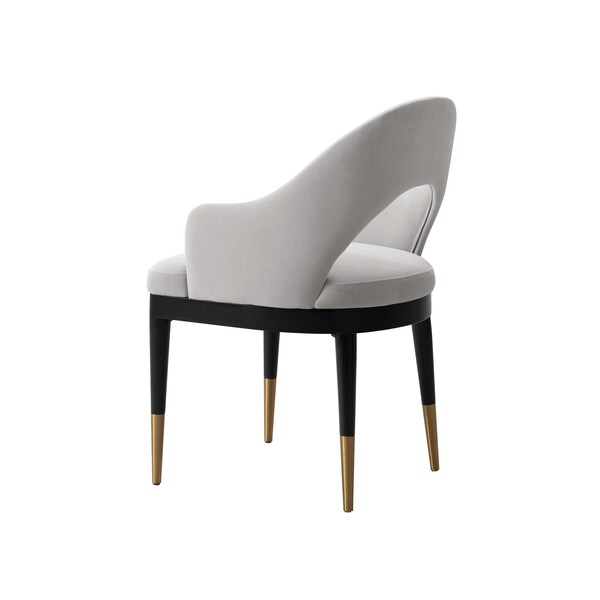 Manhattan Comfort Carrington Dining Armchair in Light Grey, 2PK - 2-DC089AR-LG