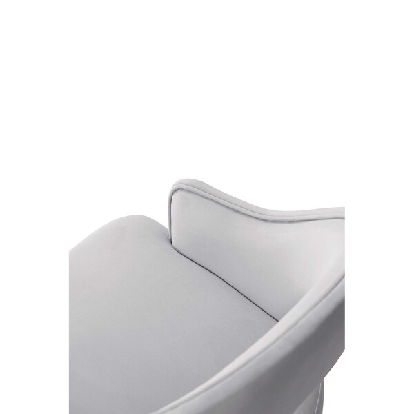 Manhattan Comfort Carrington Dining Armchair in Light Grey, 2PK - 2-DC089AR-LG