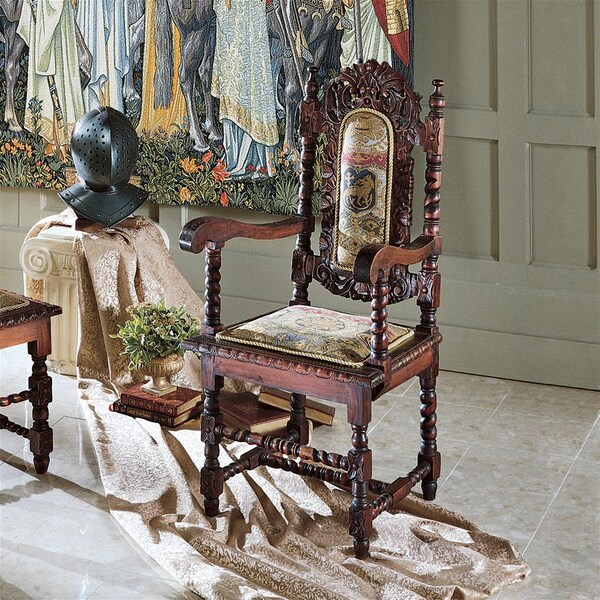 Design Toscano Charles II Chairs, Armchairs, PK 6 - AF91010