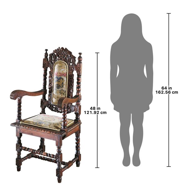 Design Toscano Charles II Chairs, Armchairs, PK 6 - AF91010