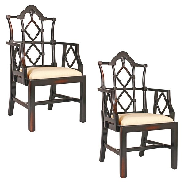 Design Toscano Chinese Chippendale Chair, PK 2 - AF91400