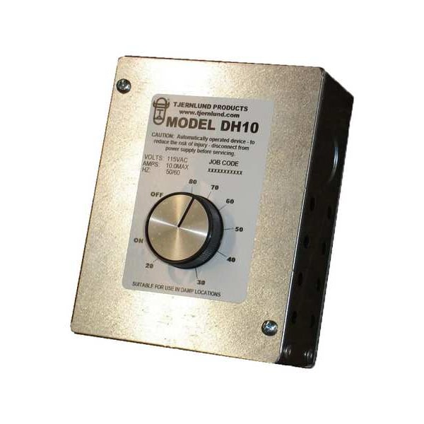 Tjernlund Products Dehumidistat, 20-80%, 115V AC, SPST - DH10