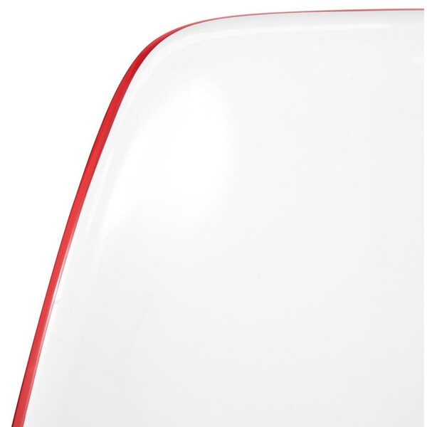 Leisuremod Cresco Molded 2-Tone Eiffel Dining Side Chair, White Red - CR19WR
