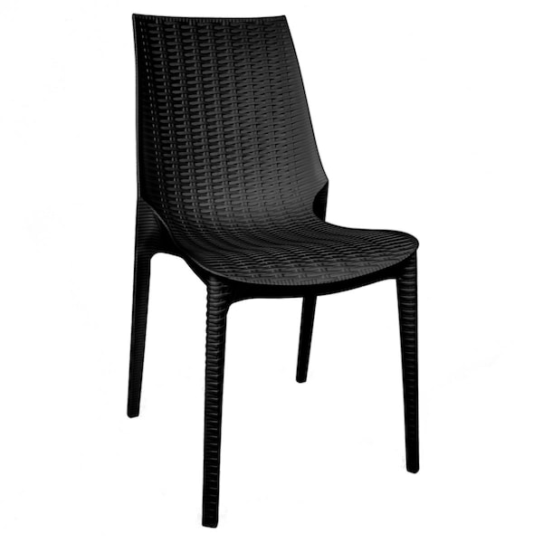 Kd Americana Kent Outdoor Dining Chair, Black - KD3034450