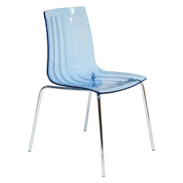 Kd Americana 33 x 20 x 23 in. Ralph Dining Chair in Transparent Blue, Transparent Blue - KD2609670