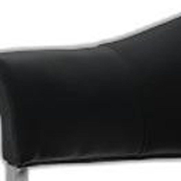 Homeroots Contemporary Leatherette Dining Chair - Black - 284242