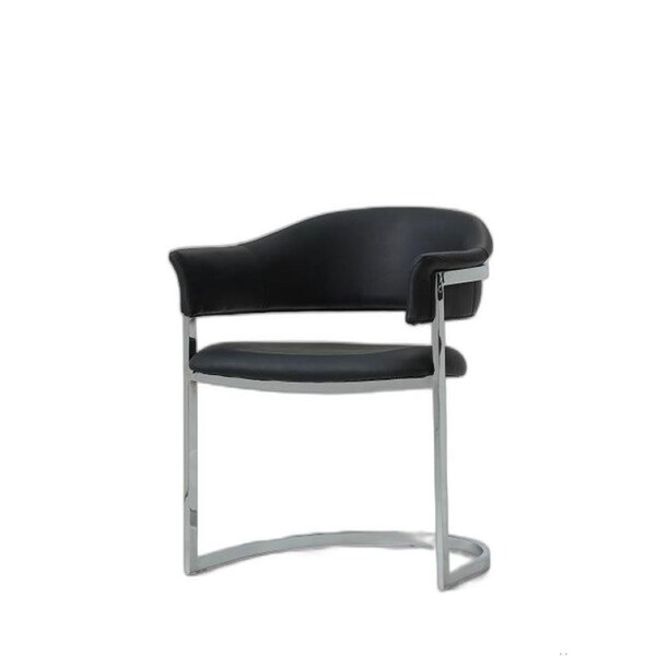 Homeroots Contemporary Leatherette Dining Chair - Black - 284242
