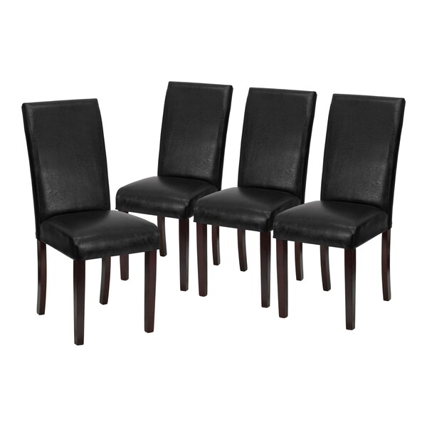 Flash Furniture 16 W, 19 L, 39 H - 4-BT-350-BK-LEA-023-GG