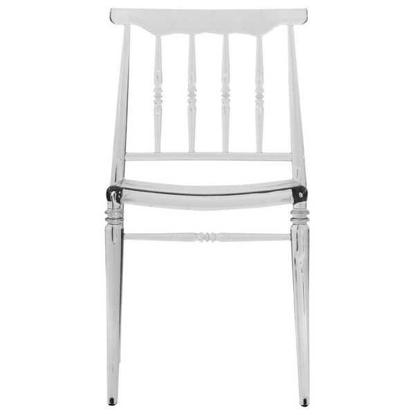 Leisuremod Spindle Transparent Modern Lucite Dining Chair, Clear, 4PK - SC19CL4