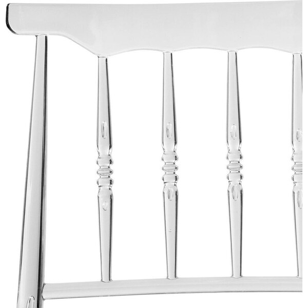 Leisuremod Spindle Transparent Modern Lucite Dining Chair, Clear, 4PK - SC19CL4