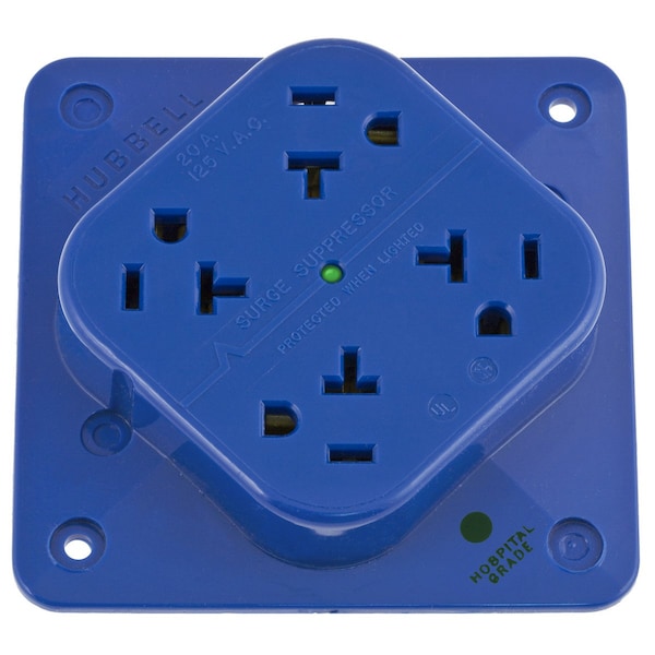 Hubbell Wiring Device-Kellems 4-PLEX®, Hospital Grade Surge Suppression Receptacle - HBL420HS