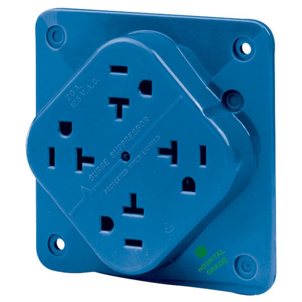 Hubbell Wiring Device-Kellems 4-PLEX®, Hospital Grade Surge Suppression Receptacle - HBL420HS