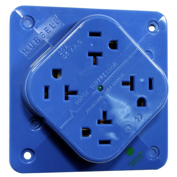 Hubbell Wiring Device-Kellems 4-PLEX®, Hospital Grade Surge Suppression Receptacle - HBL420HS