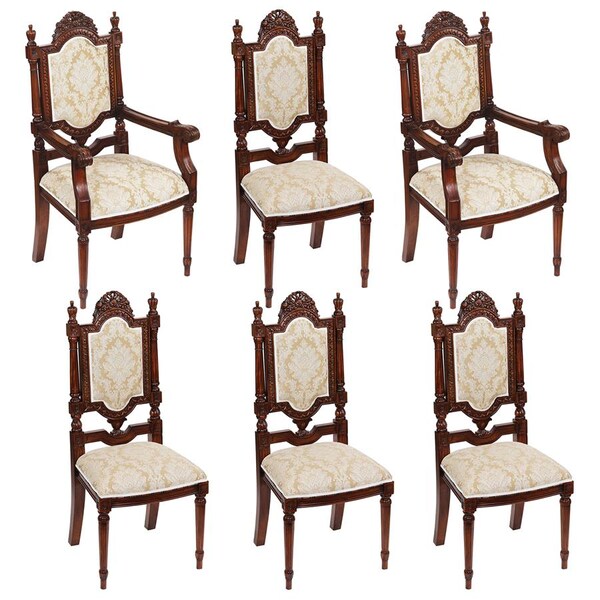 Design Toscano Salon des Rosiers, Set of 2 Armchairs and 4 Side Chairs - AF91414