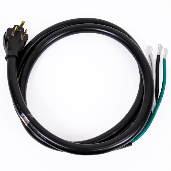 Dr Infrared Heater 9 Feet 50A Power Cord with NEMA 6-50P Plug Open End with Eyelet 6-2 Gauge UL listed, Black - DR-PS101