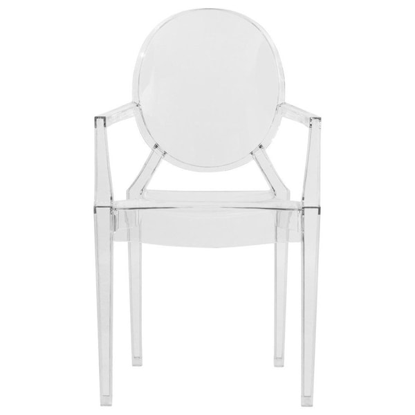 Leisuremod Carroll Modern Acrylic Chair, Clear - GC22CL