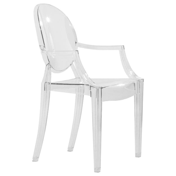 Leisuremod Carroll Modern Acrylic Chair, Clear - GC22CL