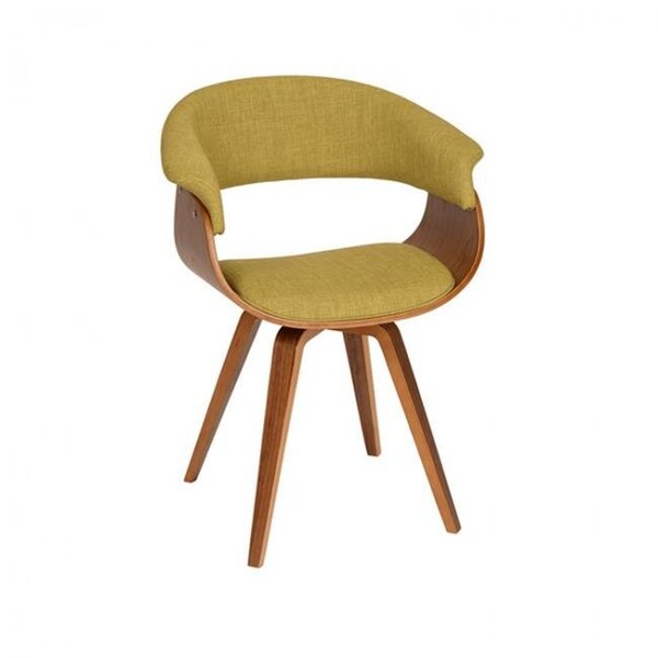 Armenartfurniture ArmenArtFurniture LCSUCHWAGR Summer Modern Chair In Green Fabric and Walnut Wood - LCSUCHWAGR
