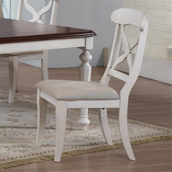 Seatsolutions Sunset Trading Andrews Dining Chair- Antique White - Set of 2 - SE1209043