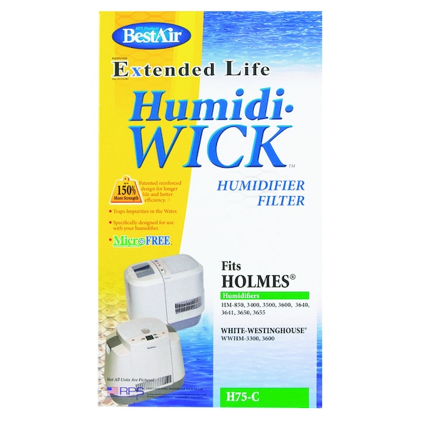 Bestair BestAir Humidifier Wick 1 pk For Holmes HM850/3400/3500/3501/3600/3607/3608/3640/3641/3650 - H75-PDQ-4