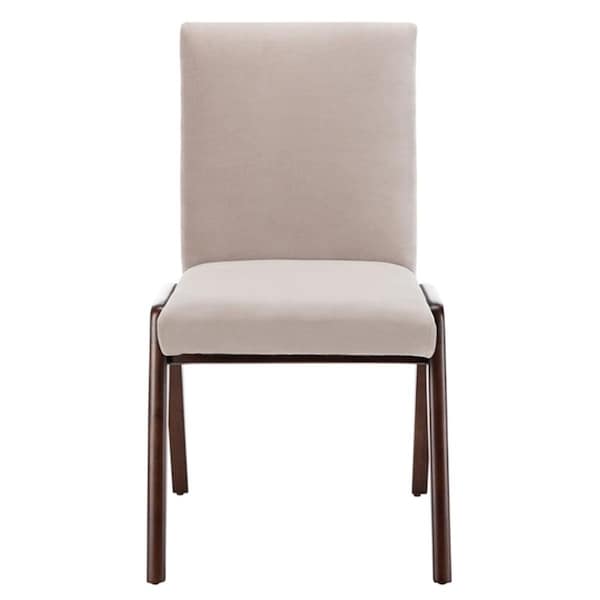 Safavieh 20.1 x 22.8 x 37.8 in. Forrest Dining Chair - Light Grey & Dark Walnut - SFV7502C-SET2