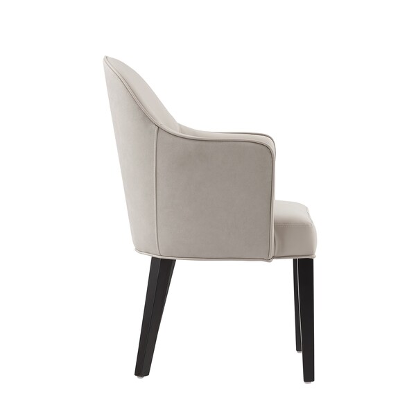 Manhattan Comfort Hillman Dining Armchair in Light Grey - Set of 2 - 2-DC087AR2-LG