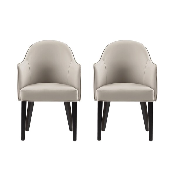 Manhattan Comfort Hillman Dining Armchair in Light Grey - Set of 2 - 2-DC087AR2-LG