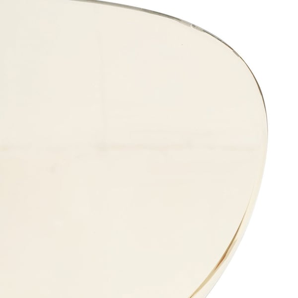 Leisuremod Modern Oyster Transparent Side Dining Side Chair with Black Base in Amber - OCB-17A