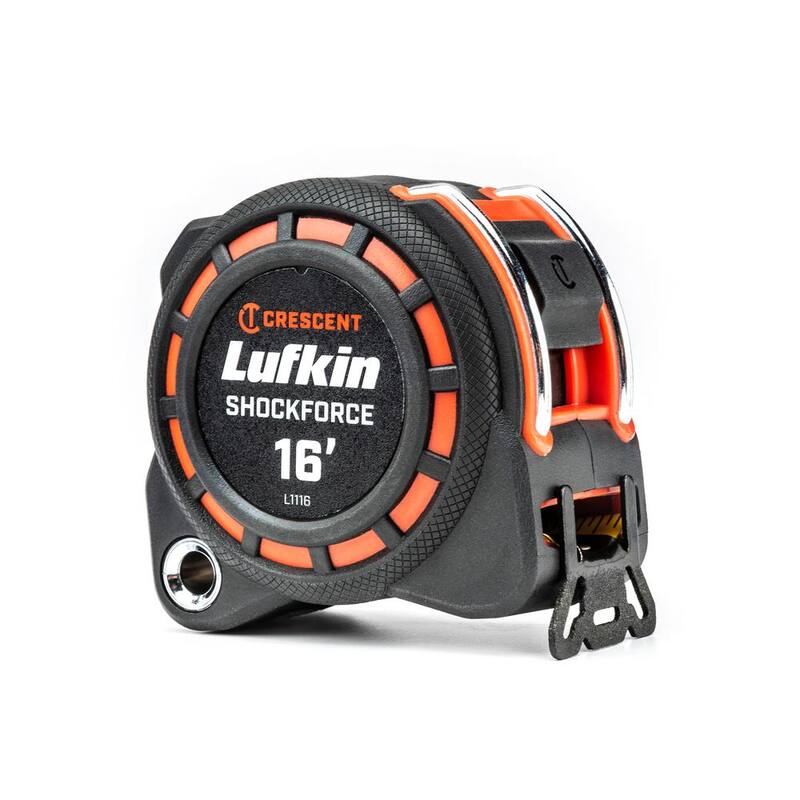 Crescent Lufkin 1-3/16 in. x 16 ft. Shockforce G1 Dual-Sided SAE Tape Measure - L1116-02