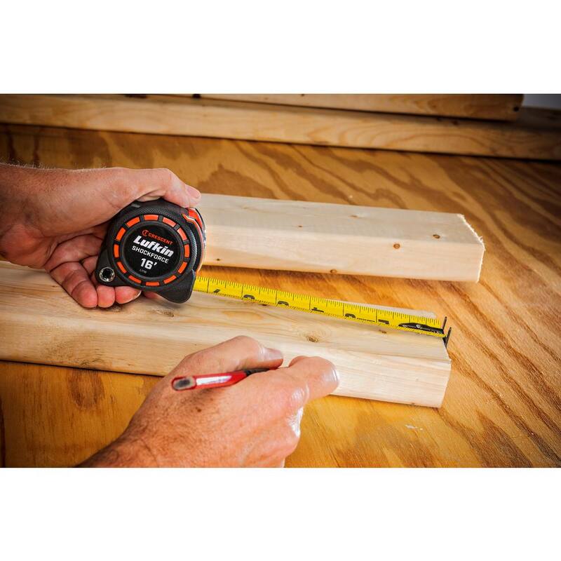 Crescent Lufkin 1-3/16 in. x 16 ft. Shockforce G1 Dual-Sided SAE Tape Measure - L1116-02