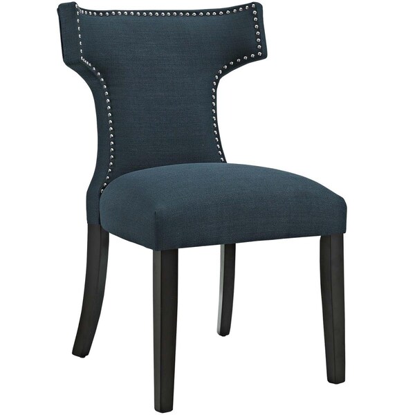 Modway Furniture 35.5 H x 23 W x 25.5 L in. Curve Fabric Dining Chair, Azure - EEI-2221-AZU