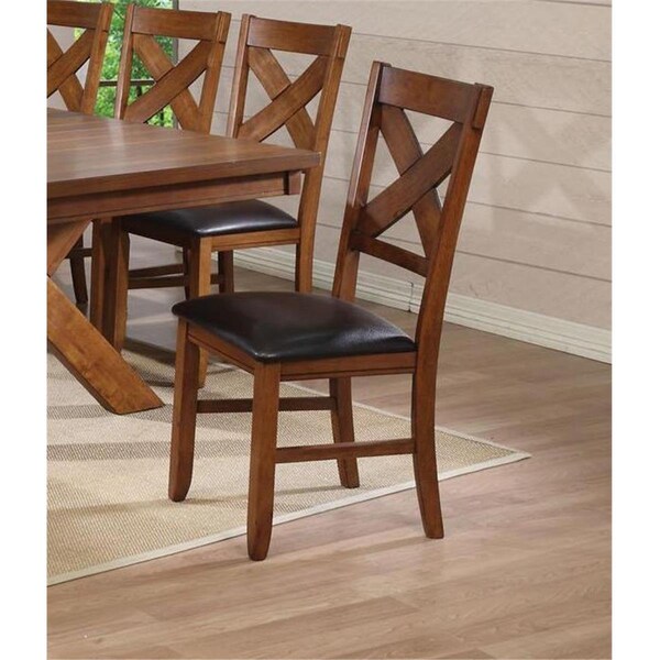 Acme Furniture Industry Appollo Dining Side Chairs in Distressed Oak, 2PK - 70003