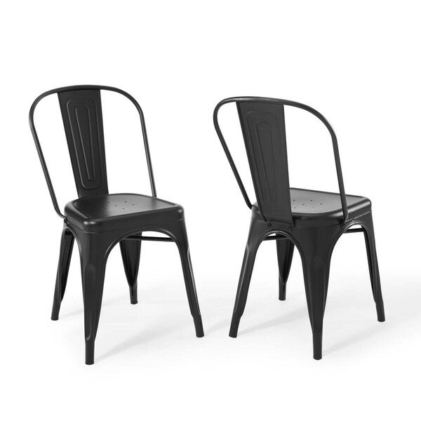 Modway Furniture Promenade Bistro Dining Side Chair, Black, 2PK - EEI-3859-BLK