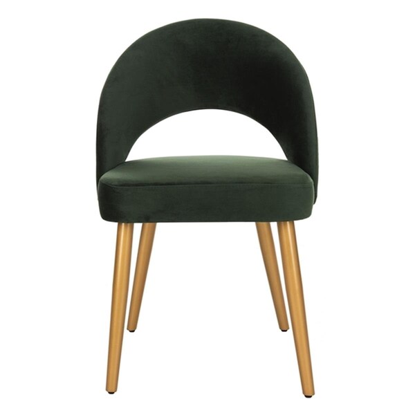 Safavieh Giani Retro Dining Chair, Malachite Green & Gold - DCH6201C-SET2