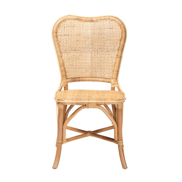 Baxton Studio Irene Modern Bohemian Natural Rattan Dining Chair - 225-13089-ZORO
