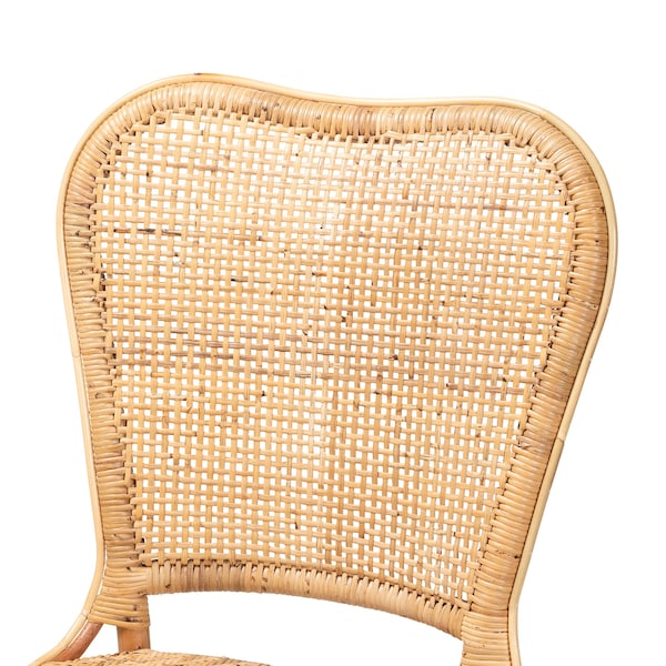 Baxton Studio Irene Modern Bohemian Natural Rattan Dining Chair - 225-13089-ZORO