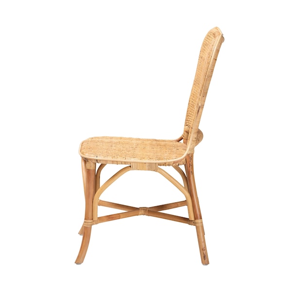 Baxton Studio Irene Modern Bohemian Natural Rattan Dining Chair - 225-13089-ZORO