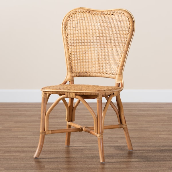 Baxton Studio Irene Modern Bohemian Natural Rattan Dining Chair - 225-13089-ZORO