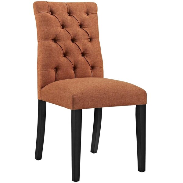 Modway Furniture 37.5 H x 24.5 W x 18.5 L in. Duchess Fabric Dining Chair, Orange - EEI-2231-ORA
