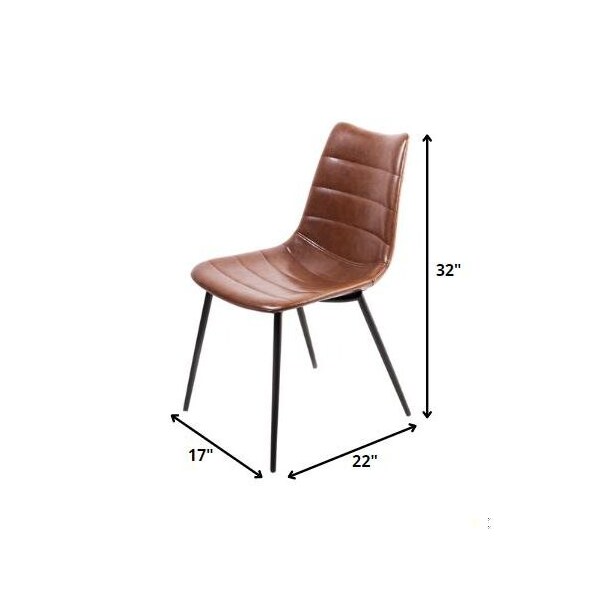 Homeroots Modern Dining Chair, Brown - Set of 2 - 283469