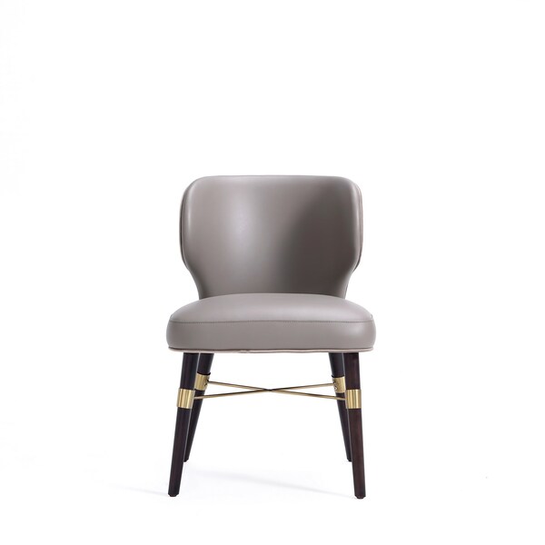 Manhattan Comfort Modern Strine Dining Chair Upholstered in Velvet and Leatherette-Set of 2 - 2-DC045-DT