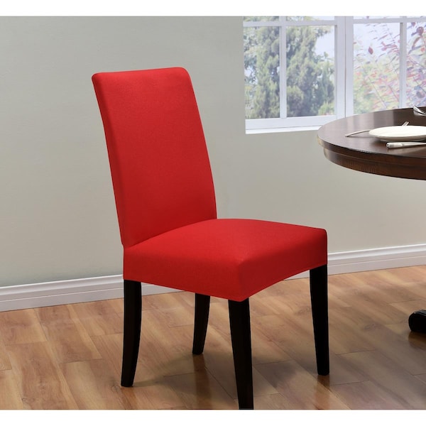 Bedding Beyond Kathy Ireland Ingenue Dining Room Chair Cover, Red - BE1597902