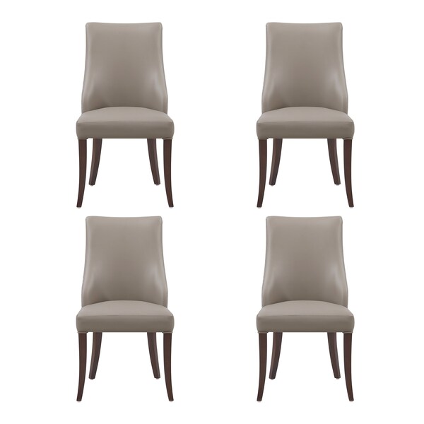 Manhattan Comfort Connie Dining Chair in Taupe - Set of 4 - 2-DC095-TP