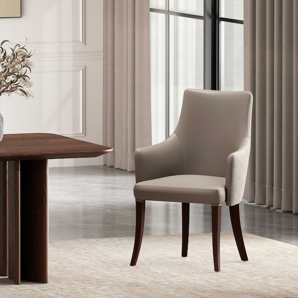Manhattan Comfort Connie Dining Armchair in Taupe - DC095AR-TP