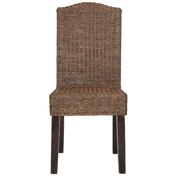 Safavieh odette Wicker Dining Chair, Brown Multi Color - 38.5 x 22 x 17.3 in. - SEA8015C-SET2