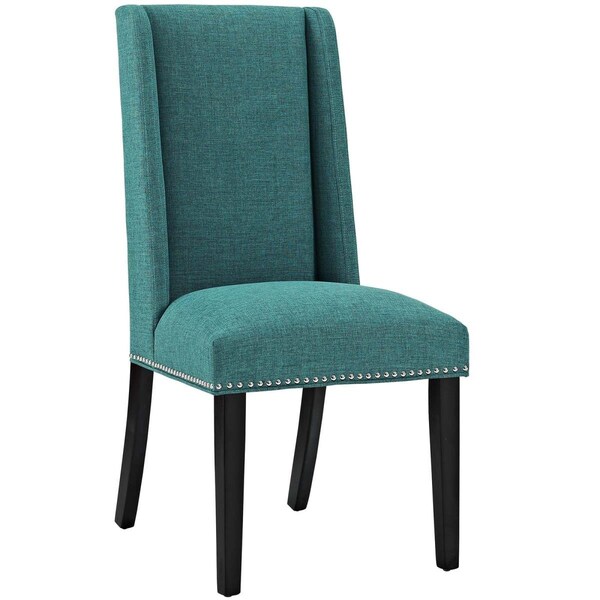 Modway Furniture 40 H x 19.5 W x 23.5 L in. Baron Fabric Dining Chair, Teal - EEI-2233-TEA
