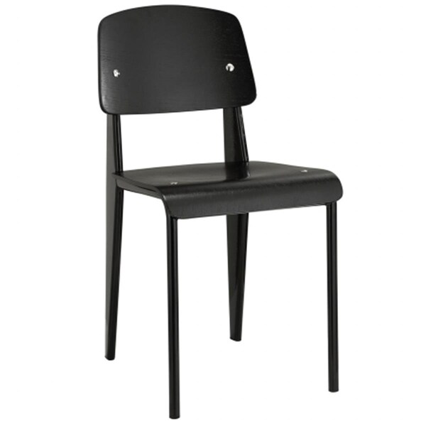 East End Imports Cabin Dining Side Chair, Black Black - EEI-214-BLK-BLK
