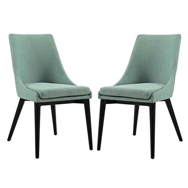 Modway Furniture 34 H x 38 W x 23.5 L in. Viscount Dining Side Chair Fabric, Laguna - EEI-2745-LAG-SET