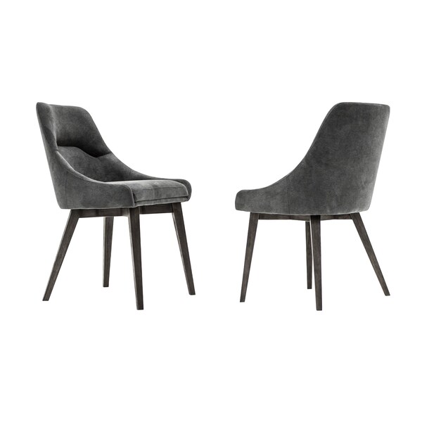 Armen Living Lileth River Upholstered Dining Chair - Set of 2 - LCLHCHTGRV