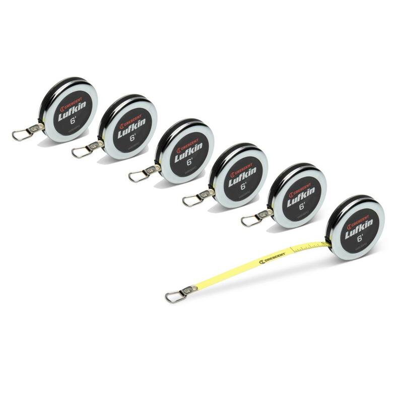 Crescent Lufkin 1/4 in. x 6 ft. Executive Diameter Engineer's Tape Measure (6-Piece) - W606PD4PCC